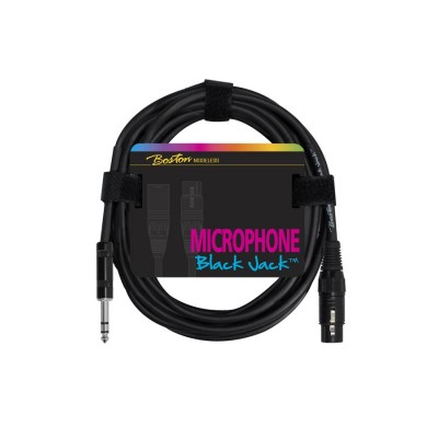 MC235-5 Boston Black Jack cablu microfon XLR mama-Jack 6.3 stereo, 5m